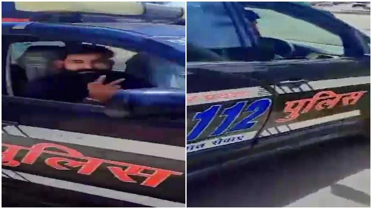 नोएडा : पुलिस की गाड़ी में रील बनाने वाला गिरफ्तार, दो कांस्टेबल सस्पेंड